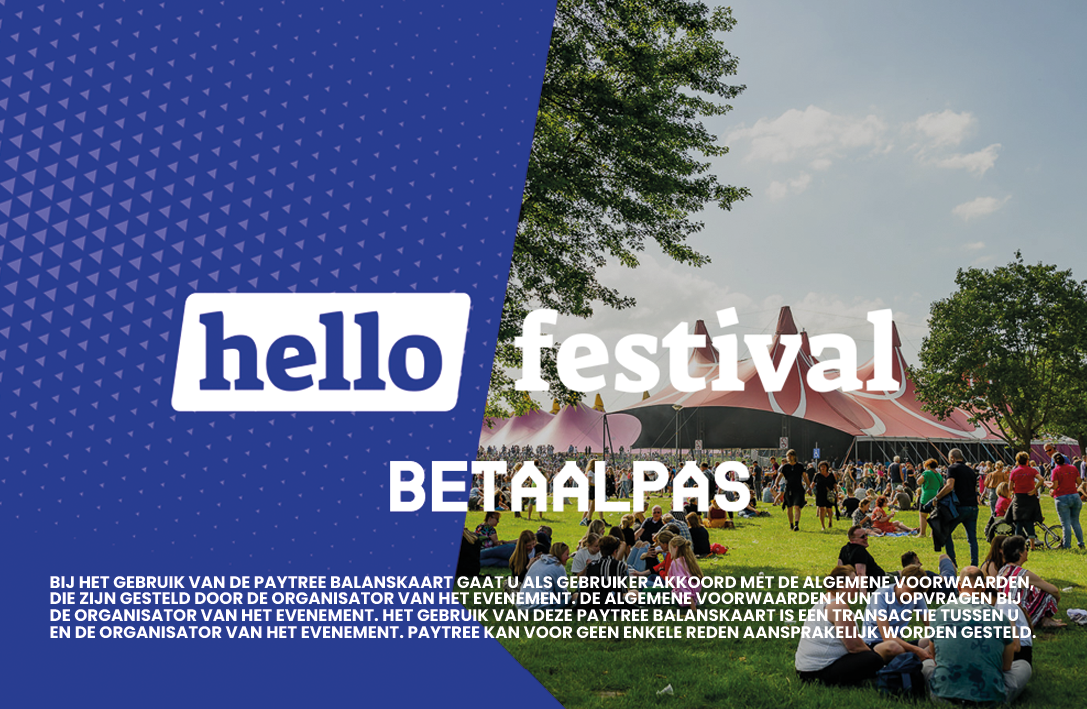 Hello Festival Emmen branded balanskaart